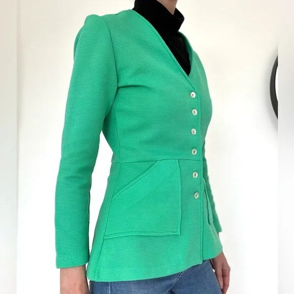 🐣 Vintage Green Women's Blazer - Picture 3 of 6